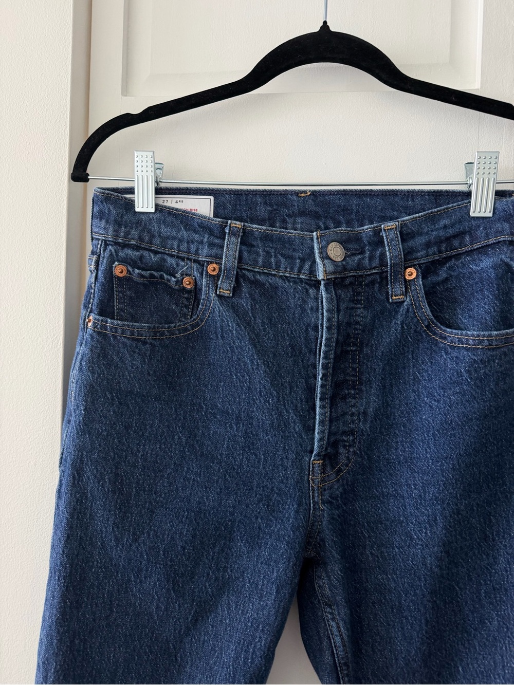 Gap Cheeky Straight High Rise Jeans Medium Wash Blue Denim 27 / 4 RS - Picture 5 of 7